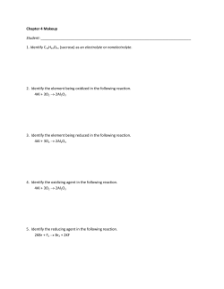 Chapter 4 Makeup Student: 1. Identify C12H22O11 (suc
