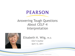 Answering Tough Questions About CELF