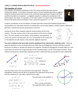 The Equation of a circle