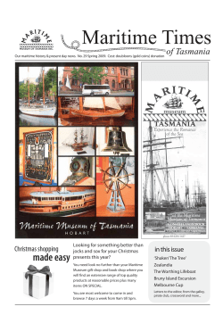 made easy - Maritime Museum of Tasmania