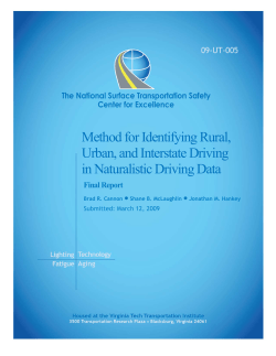 Method for Identifying Rural, Urban, and Interstate