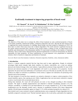 Ecofriendly treatment to improving properties of beech wood