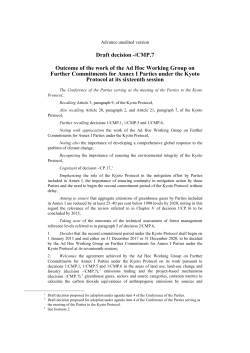 Outcome of the work of the Ad Hoc Working Group on