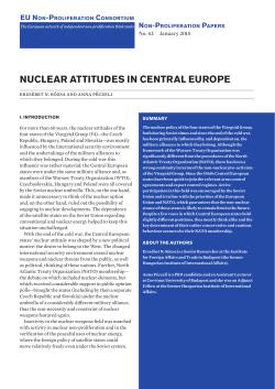 Nuclear attitudes in Central Europe - The EU Non