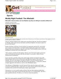 Muddy Night Football: The Afterbath