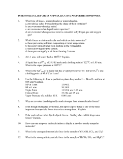 intermolecular forces and colligative