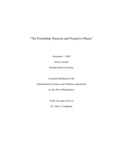 The Friendship Theorem and Projective Planes