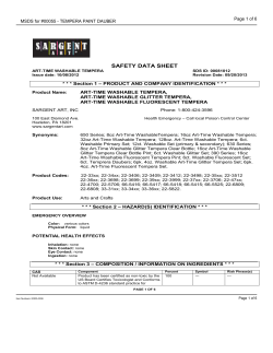 MSDS for #00055 - TEMPERA PAINT DAUBER