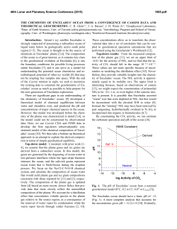 The Chemistry of Enceladus` Ocean from a Convergence of Cassini