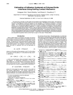 Estimation of Adhesion Hysteresis at Polymer