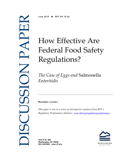 How Effective Are Federal Food Safety Regulations?