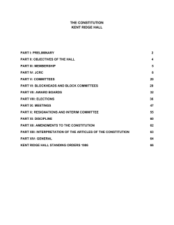 constitution - Kent Ridge Hall