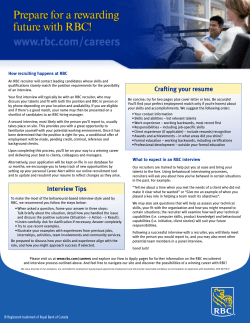 Prepare For Your Interview - RBC