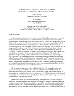 Blazing Gyros - The Evolution Of Strapdown Inertial Navigation