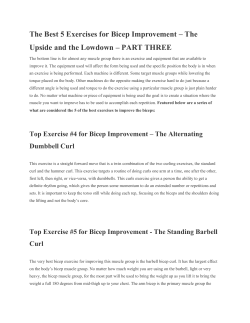The Best 5 Exercises for Bicep Improvement &ndash; The Upside and the