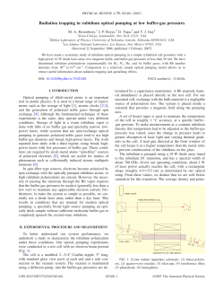 Radiation trapping in rubidium optical pumping at low buffer
