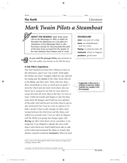 LITERATURE: Mark Twain Pilots a Steamboat