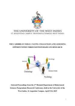 THE CARIBBEAN TODAY: FACING CHALLENGES AND