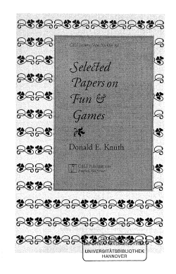 Selected papers on fun and games