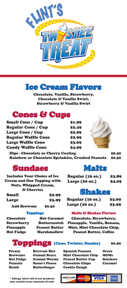Menu Board - Flint`s Twistee Treat