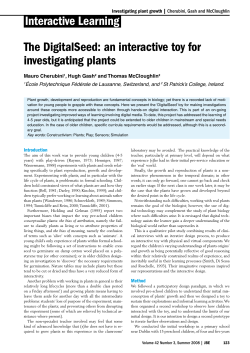 The DigitalSeed: an interactive toy for investigating plants Interactive