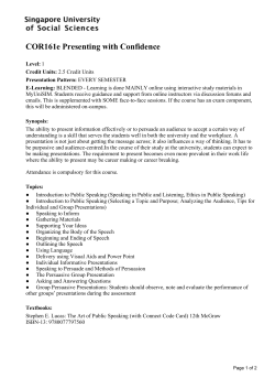 COR161e Presenting with Confidence