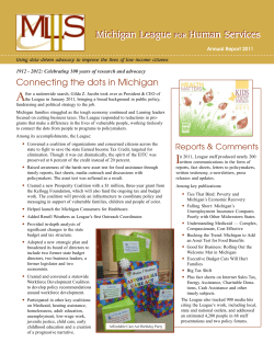 Michigan League FOR Human Ser Human Services Michigan