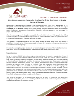 Altan Nevada Announces Encouraging Results at North Star Gold