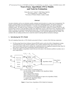 (NFA) Models and Tools for Estimation