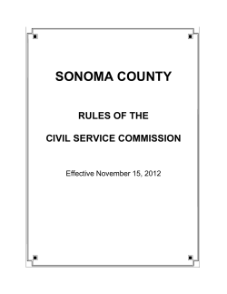 Civil Service Rules - Human Resources Department
