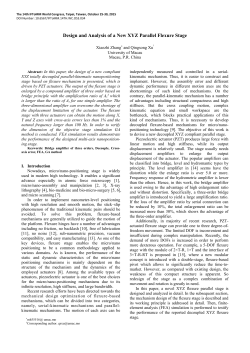 Design and Analysis of a New XYZ Parallel Flexure Stage