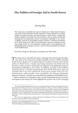 The Politics of Foreign Aid in North Korea