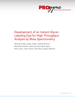 Development of an Instant Glycan Labeling Dye for High Throughput