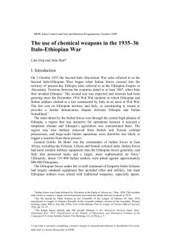 The use of chemical weapons in the 1935&ndash;36 Italo-Ethiopian