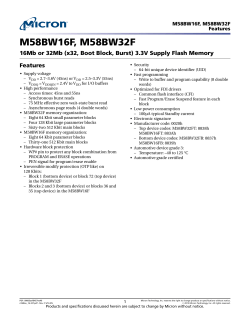 M58BW(16,32)F - Micron Technology, Inc.