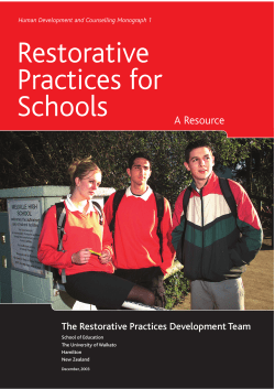 Restorative Practices in Schools