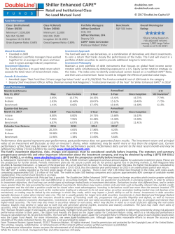 Shiller Enhanced CAPE Fund Fact Sheet