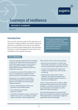 Journeys of resilience