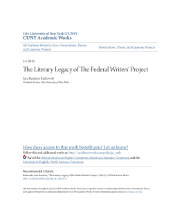 The Literary Legacy of The Federal Writers` Project