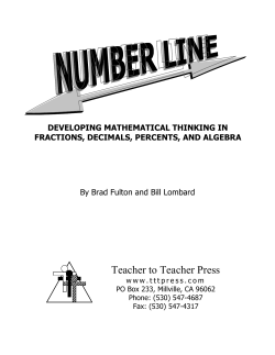 Number Line conference handout