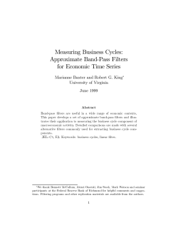 Measuring Business Cycles: Approximate Band Pass