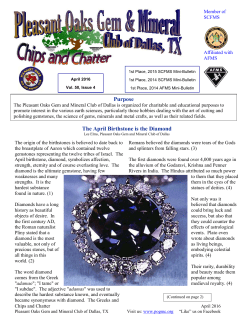 Purpose The April Birthstone is the Diamond