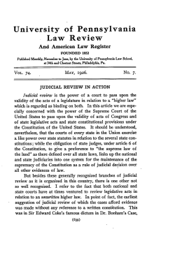 Judicial Review in Action - Penn Law: Legal Scholarship Repository