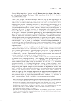Chantal Meloni and Gianni Tognoni (eds). Is There a Court for Gaza