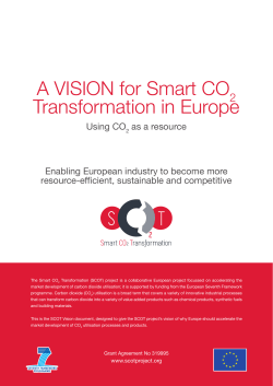 A VISION for Smart CO Transformation in Europe