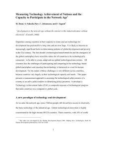 Measuring Technology Achievement of Nations