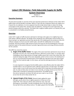 Liebert CRV Modular, Field-Adjustable Supply Air Baffle