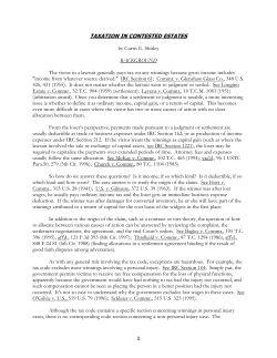 TAXATION IN CONTESTED ESTATES