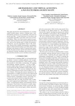 archaeology and virtual acoustics. a pan - DEI