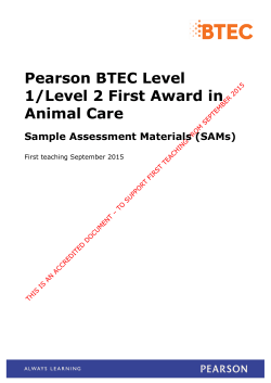 Sample assessment materials - Edexcel